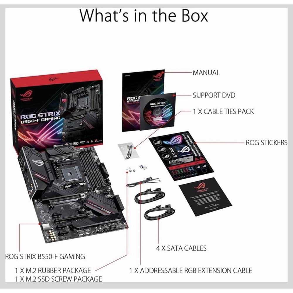 ASUS ROG Strix B550-F AMD AM4 ATX Gaming Motherboard - Picture 8 of 8